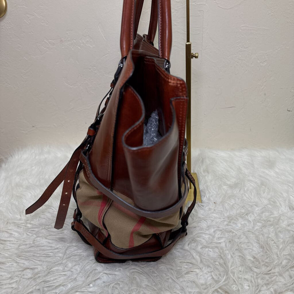 Bridle House Check Tote