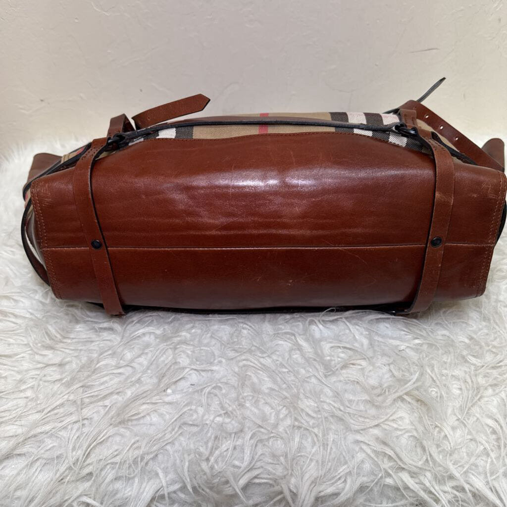 Bridle House Check Tote