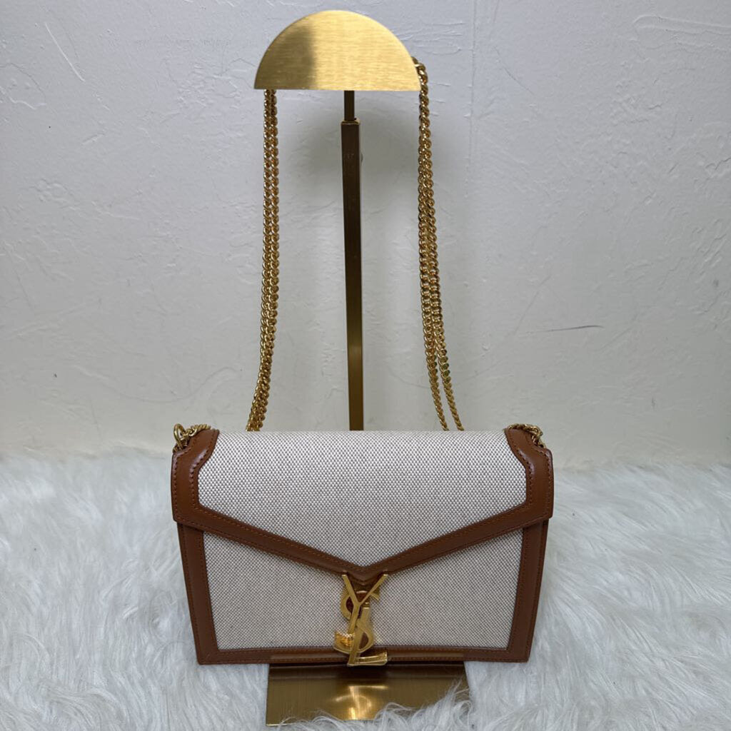 Canvas Calfskin Cassandra Chain Bag