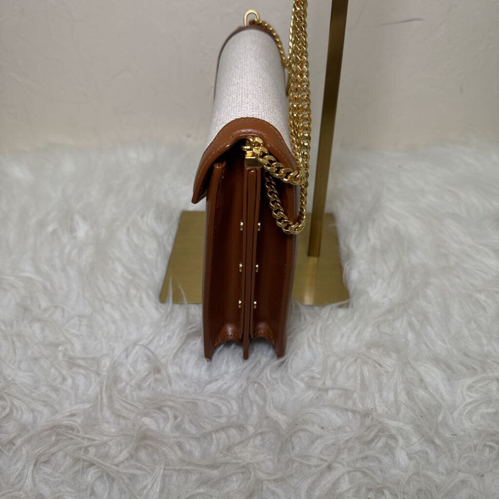 Canvas Calfskin Cassandra Chain Bag