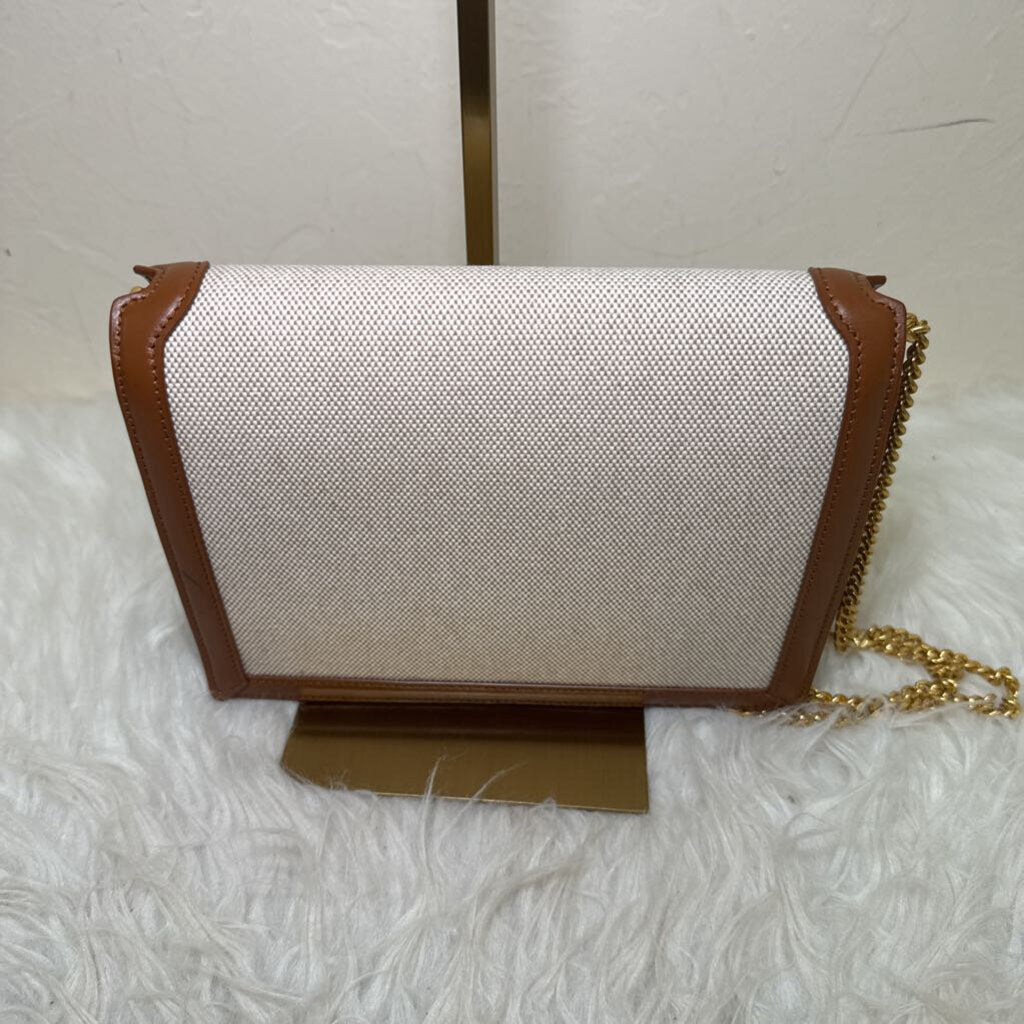 Canvas Calfskin Cassandra Chain Bag