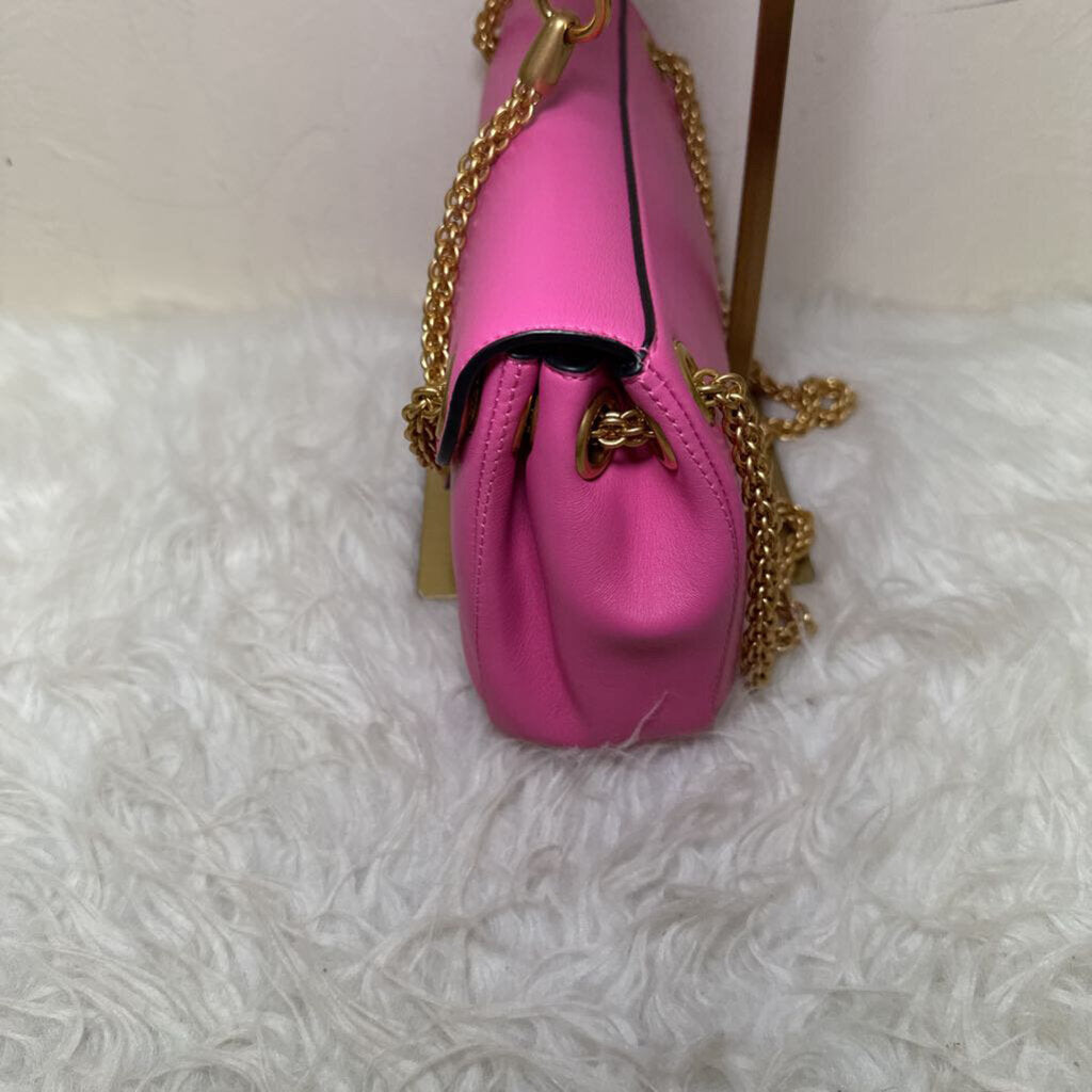 Stud Sign Leather Shoulder Bag