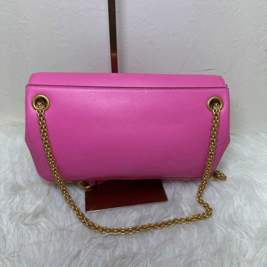 Stud Sign Leather Shoulder Bag