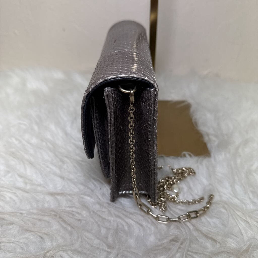 2021 Grey Python Ayers Lady Dior Wallet on Chain