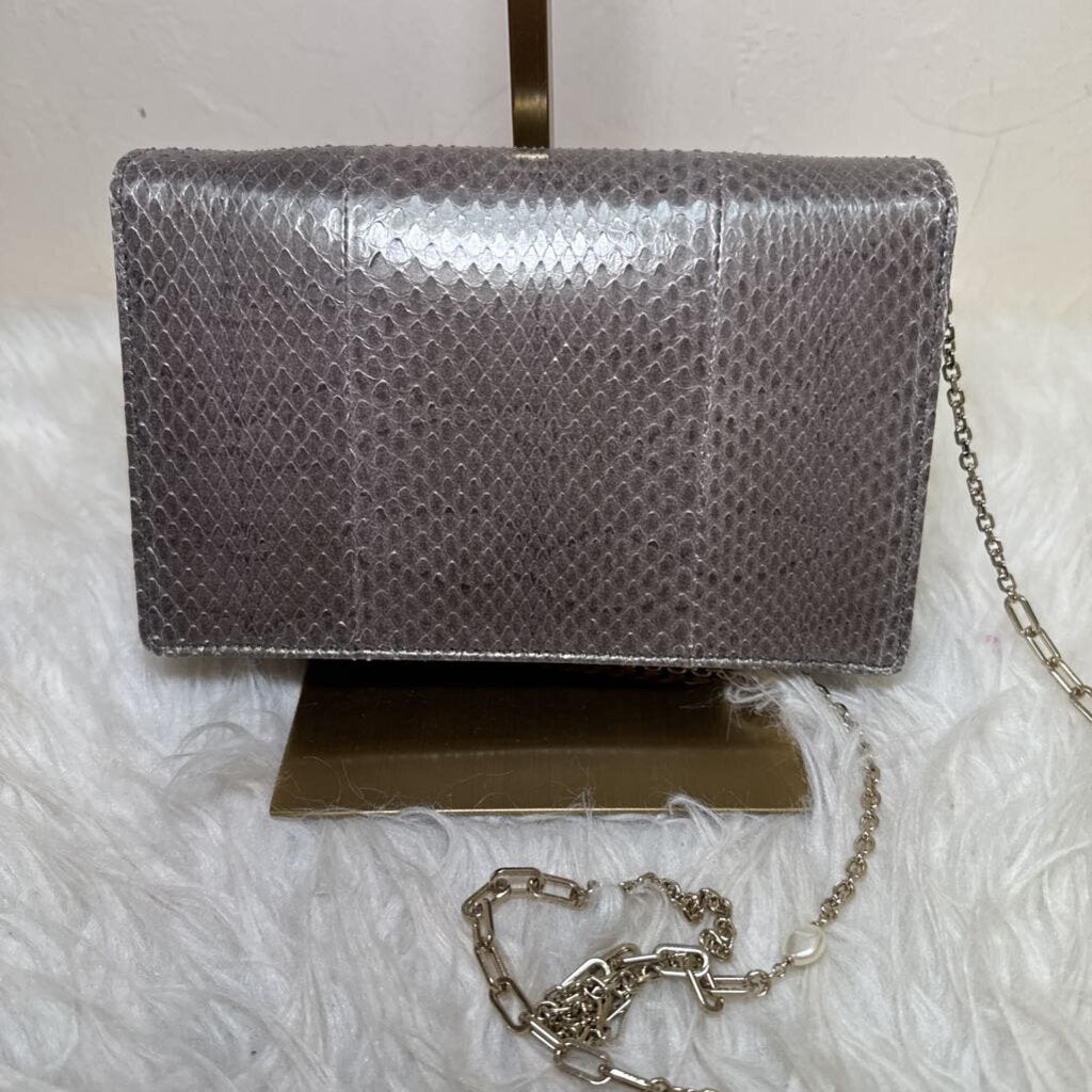 2021 Grey Python Ayers Lady Dior Wallet on Chain