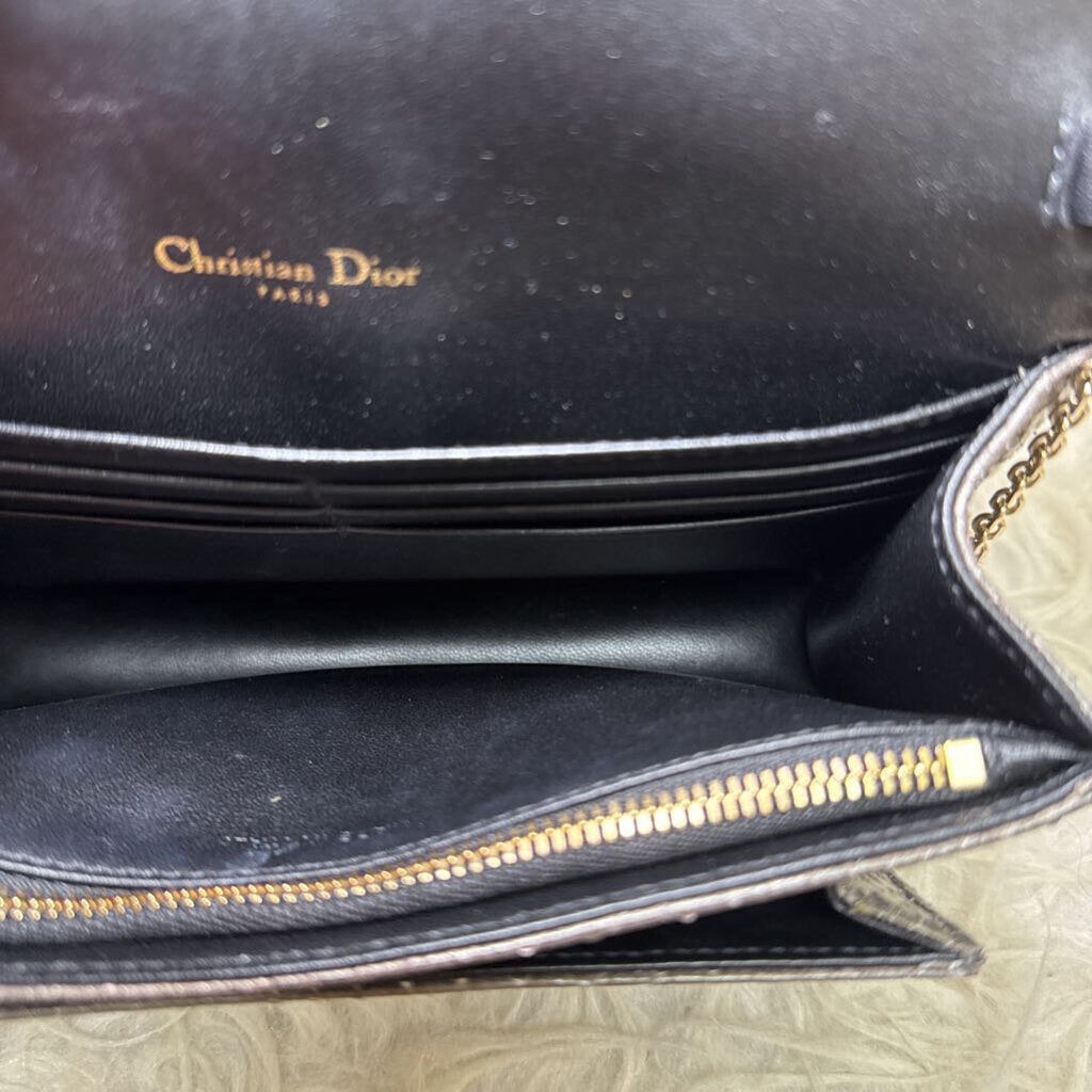 2021 Grey Python Ayers Lady Dior Wallet on Chain
