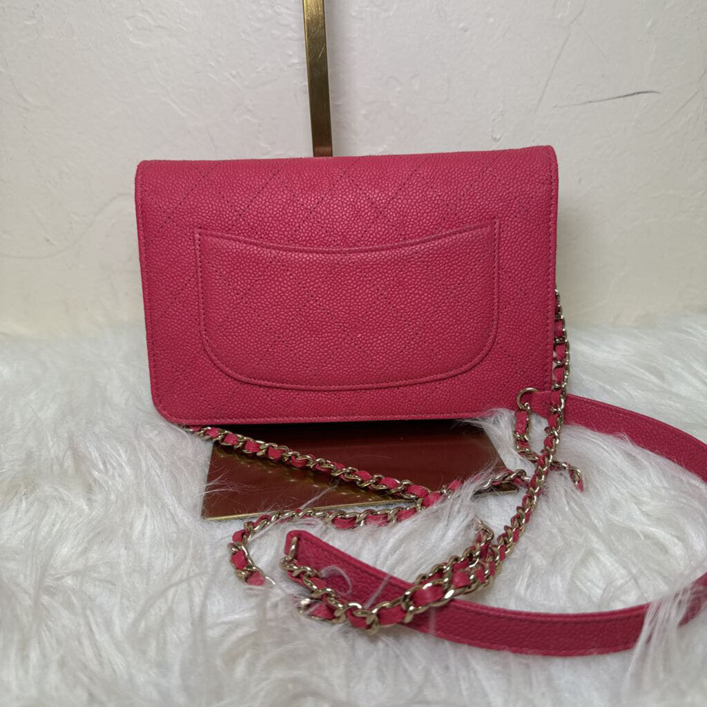 Caviar Leather Paris Cuba Thread Around Wallet on Chain