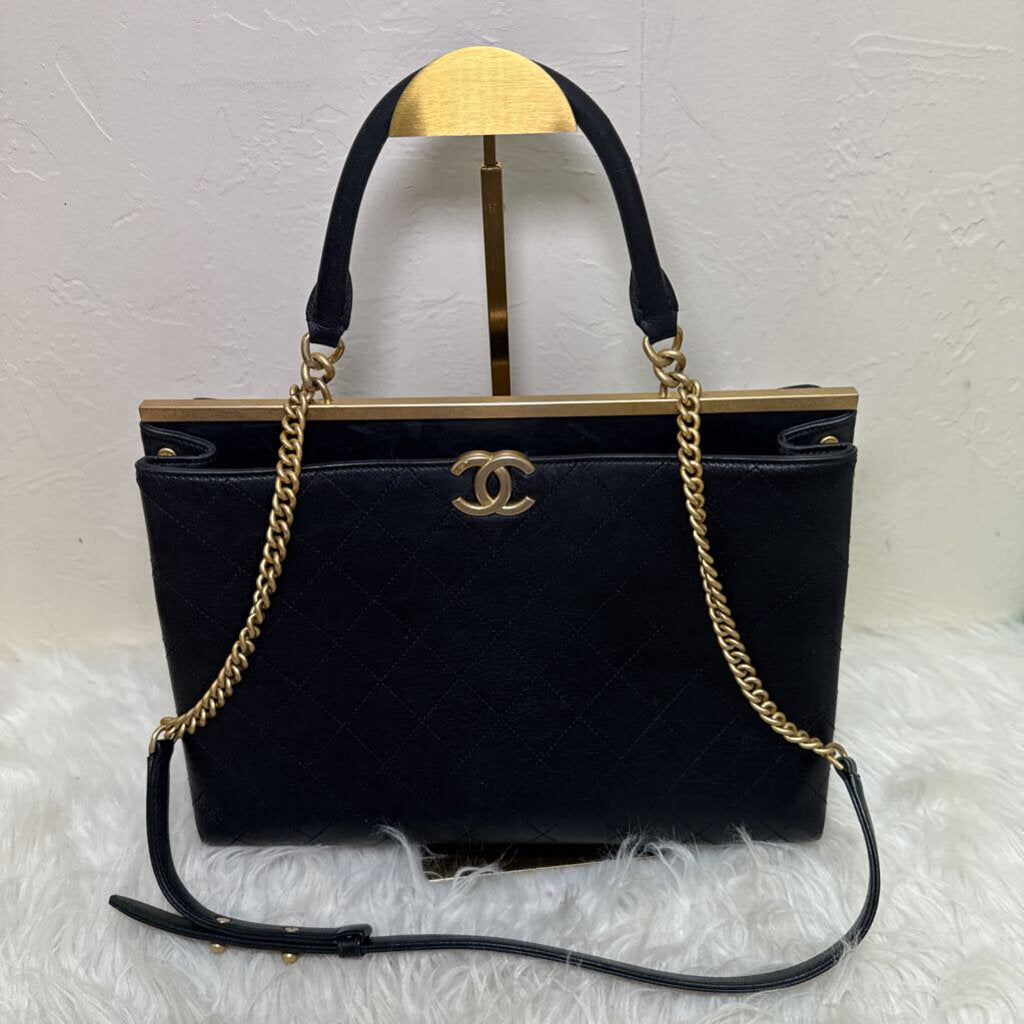 2019 Black Quilted Coco Luxe Tote