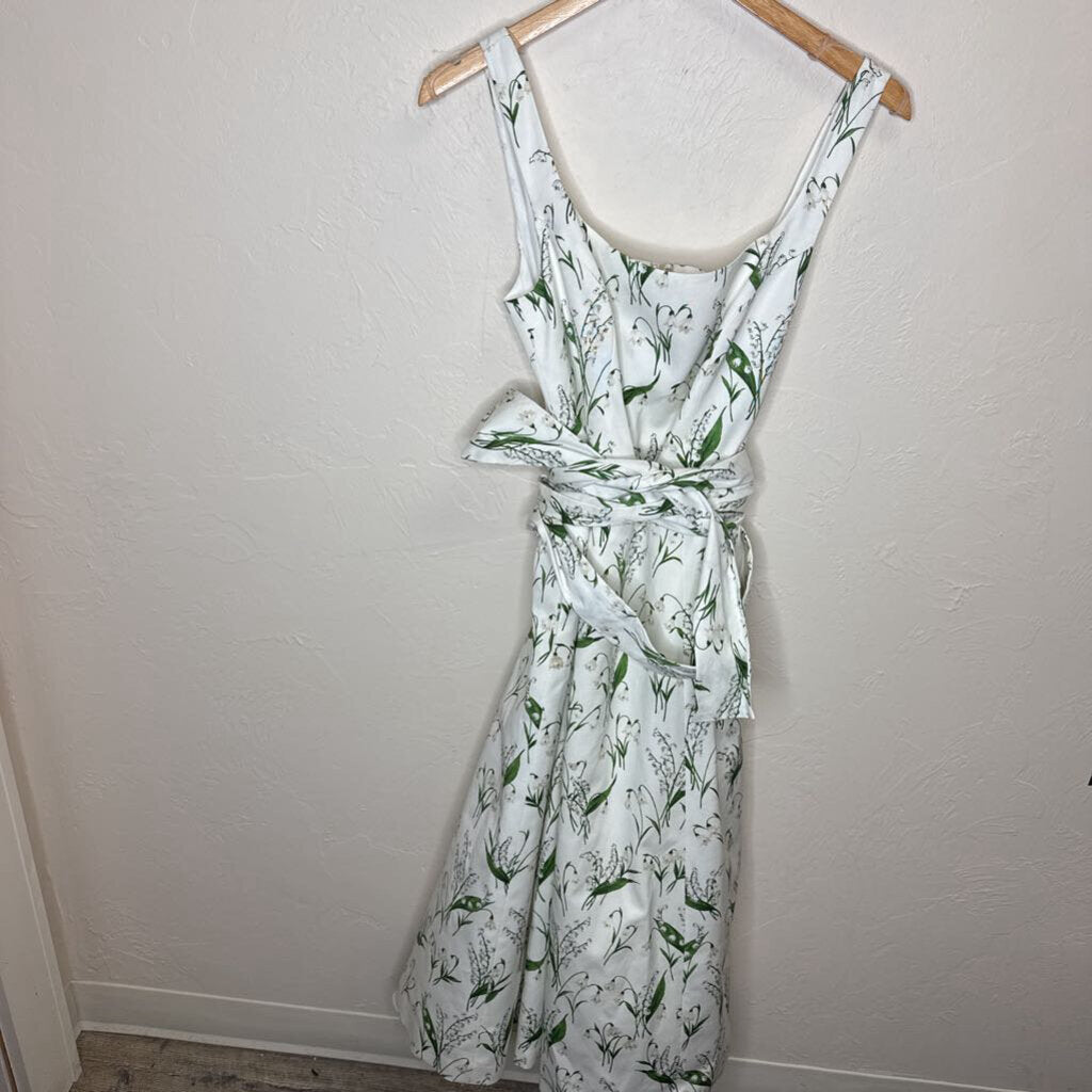 Lily of The Valley Self Tie Floral Midi Dress