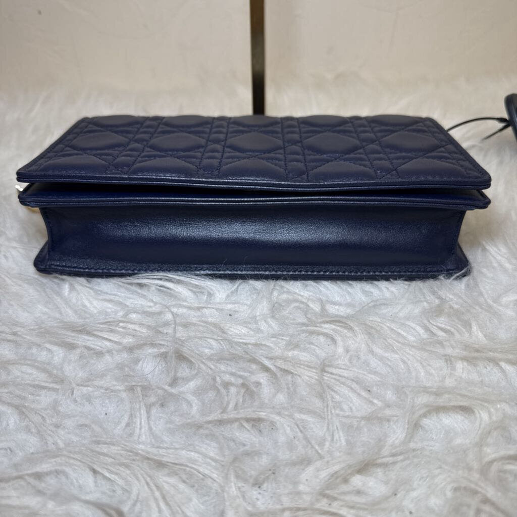 Lady Dior Cannage Leather Pouch