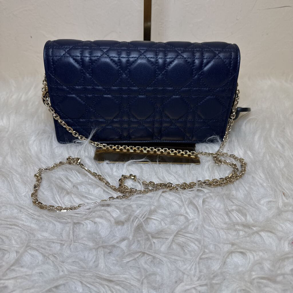 Lady Dior Cannage Leather Pouch
