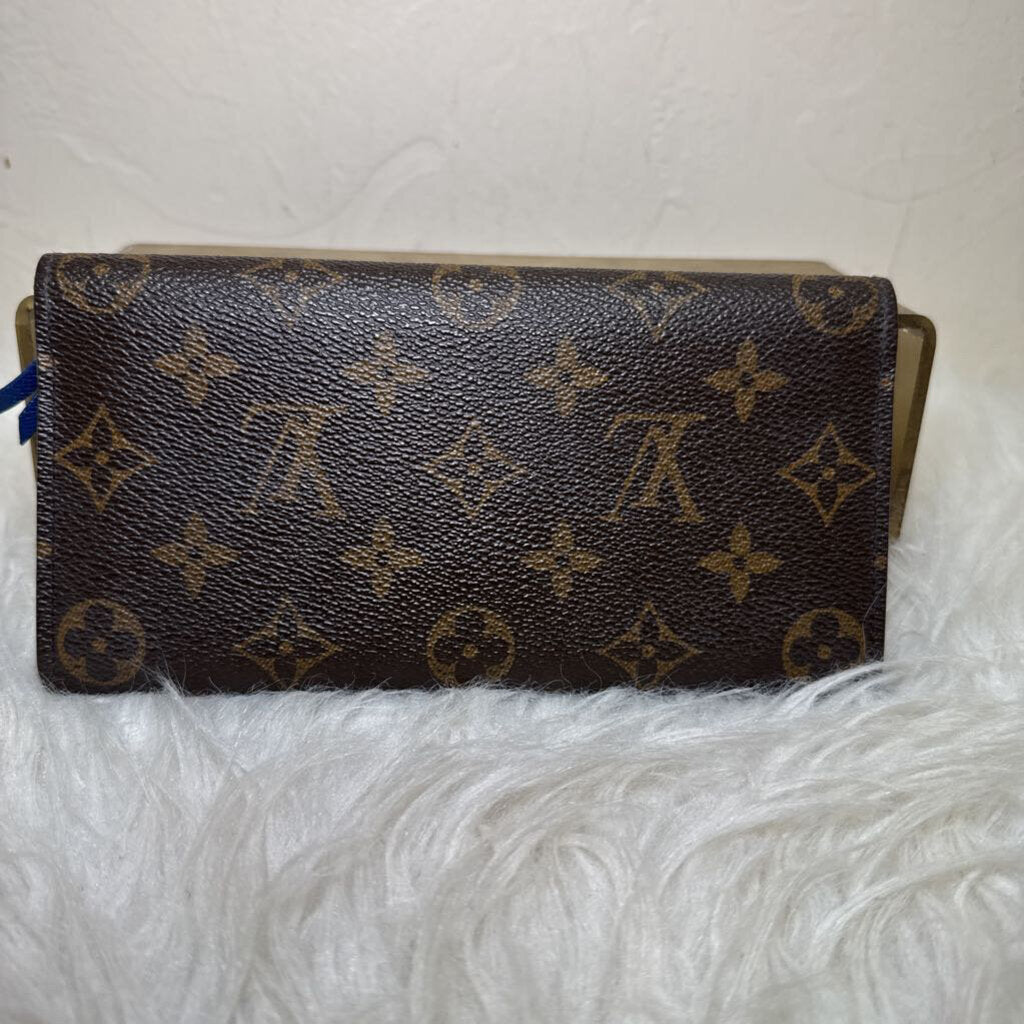 Monogram Blue Leather Emilie