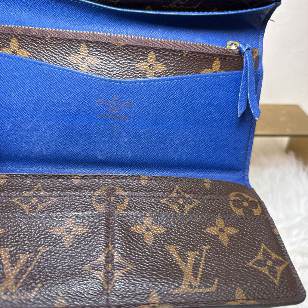 Monogram Blue Leather Emilie