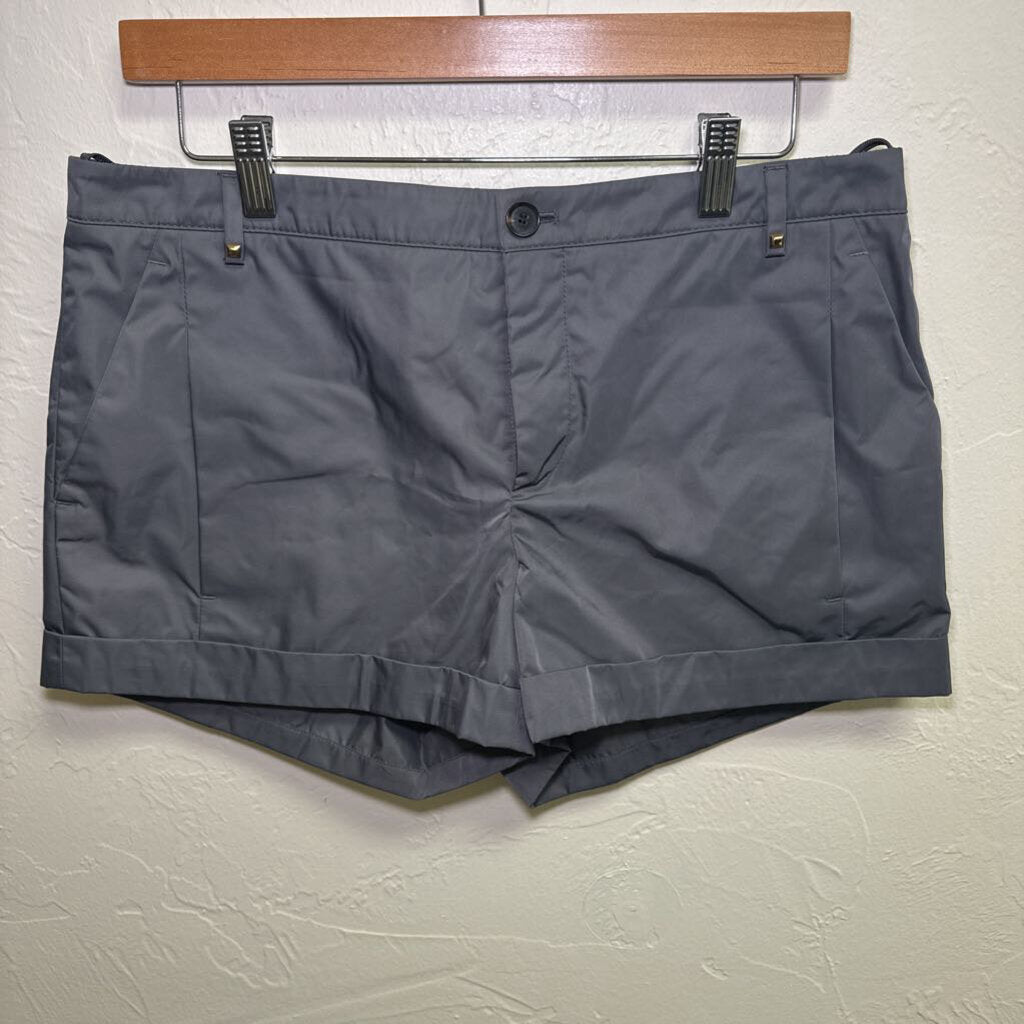 Grey Studded Mini Shorts