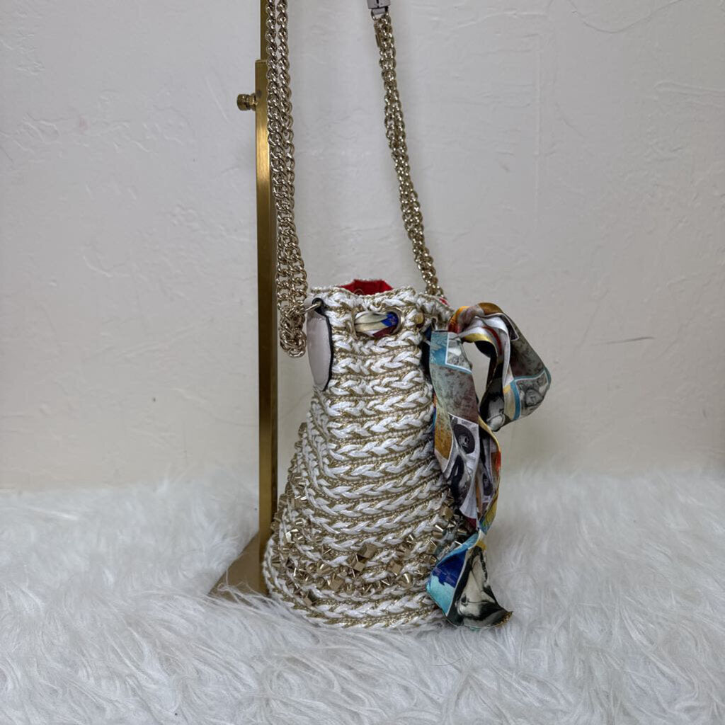 Woven Marie Jane Bucket Bag
