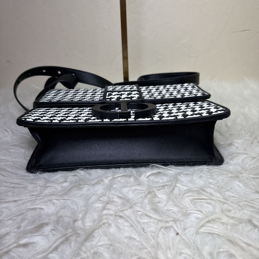 Braided Lambskin Houndstooth 30 Montaigne Flap Bag