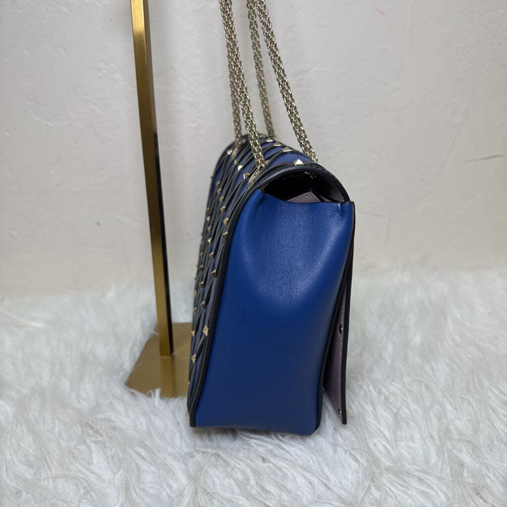 Rockstud Spike Beehive Quilted Leather