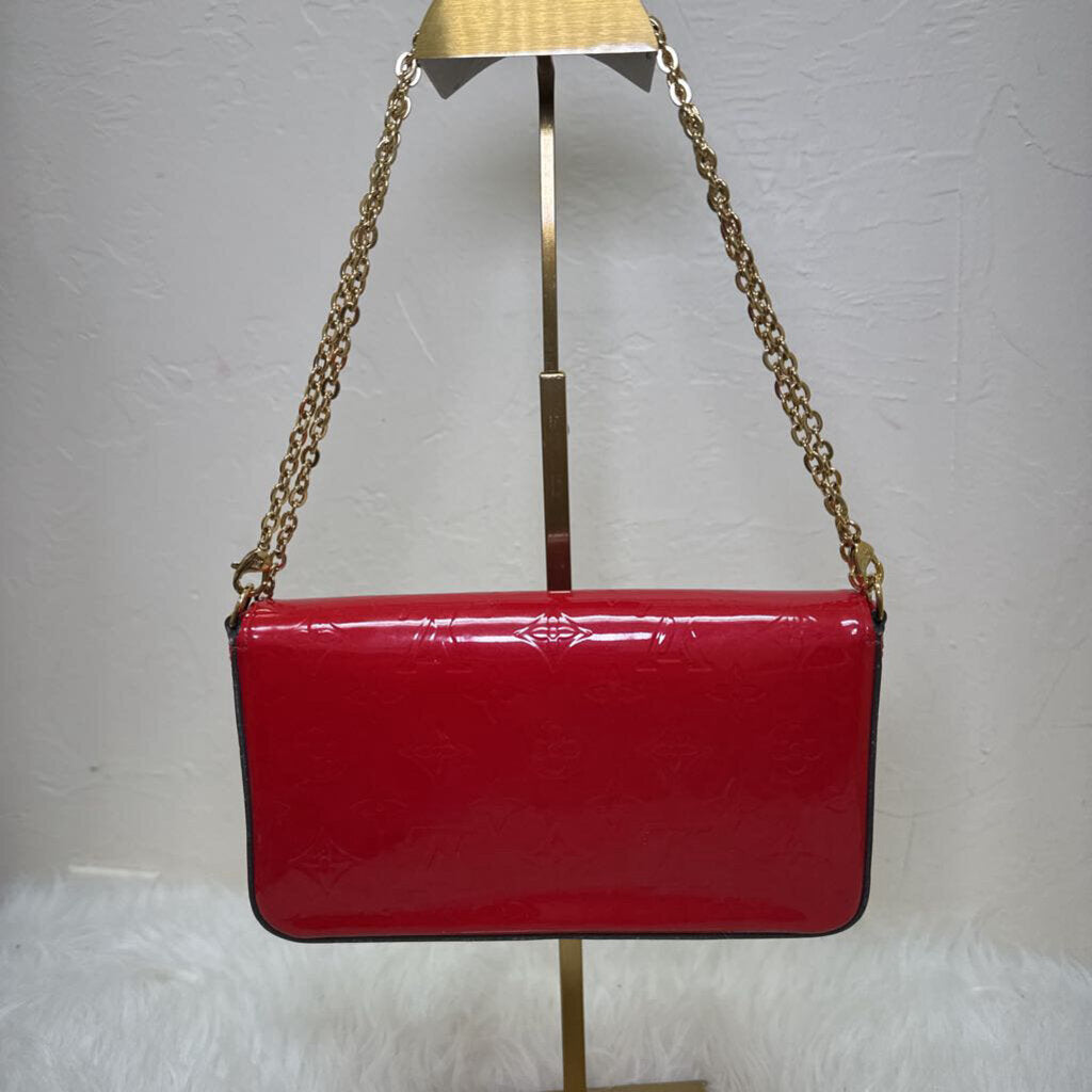 Red Patent Monogram Vernis Pochette Felicie