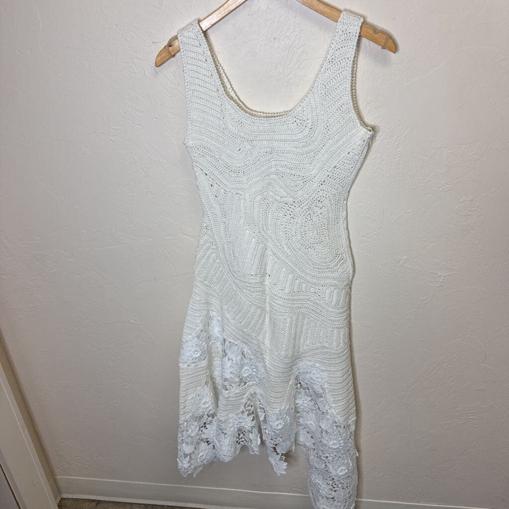 Crocheted w/ Lace Him Midi Dress