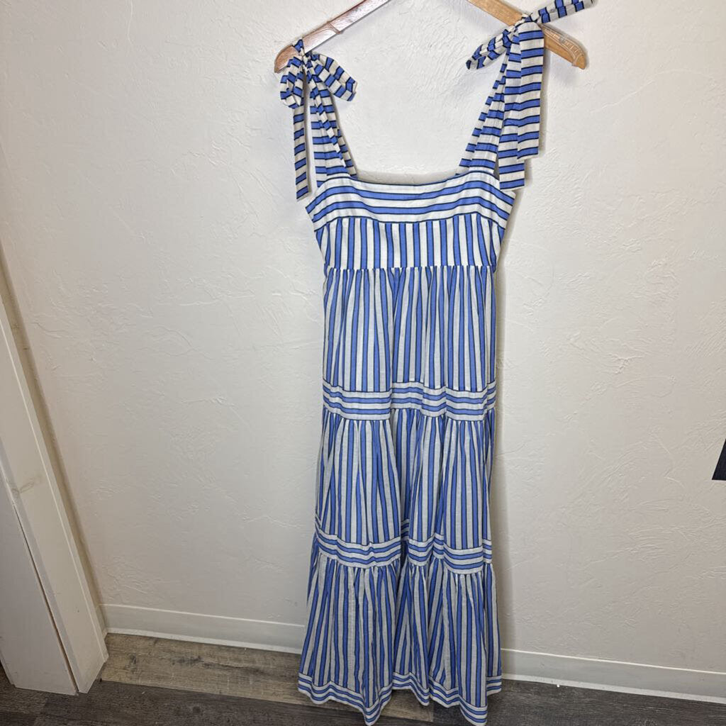 Striped Shoulder Tie Dress