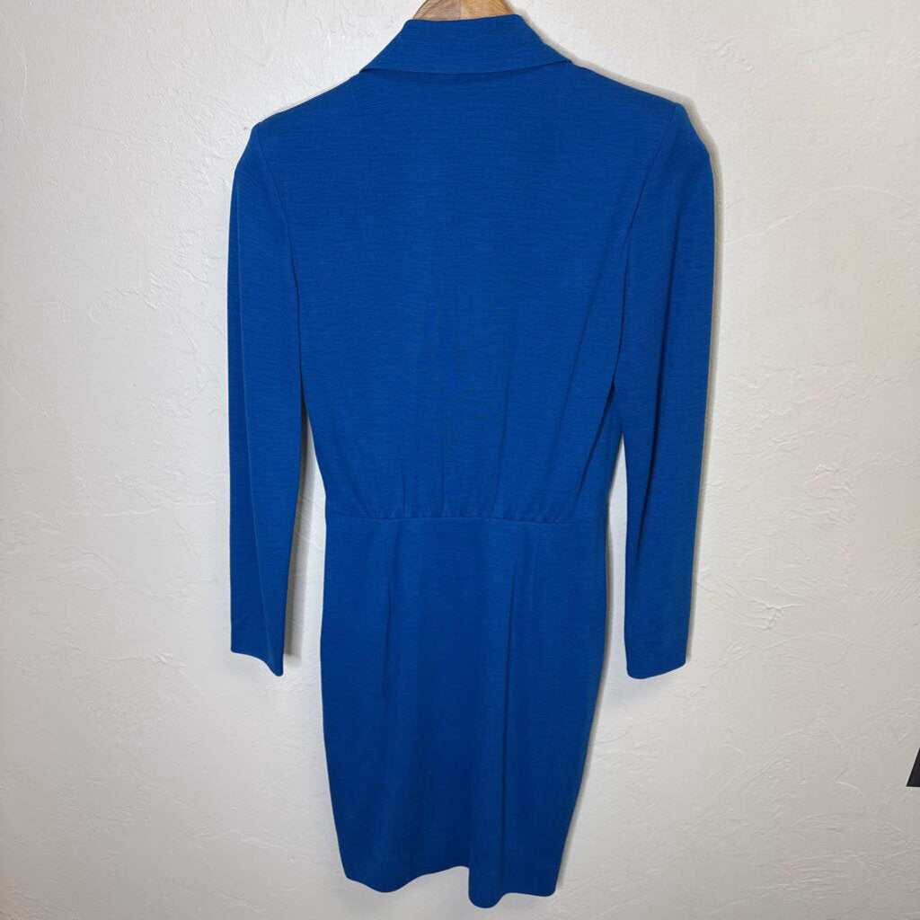 Long Sleeve Dress w/ Gold Button at Neck