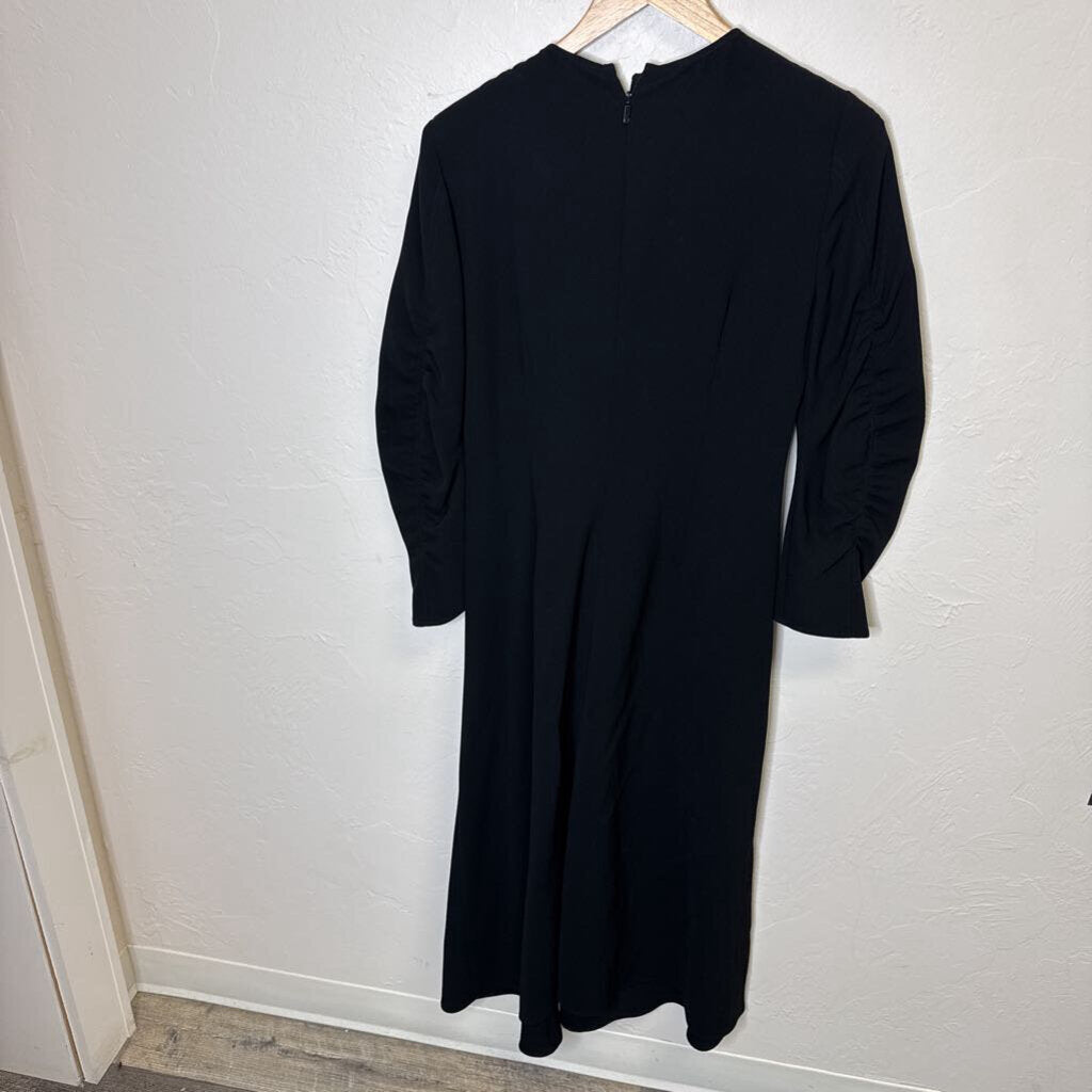 Long Sleeve Long Dress w/ Side Ruching