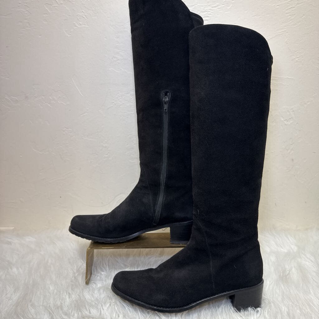 Knee High Suede Boot w/ Low Block Heel