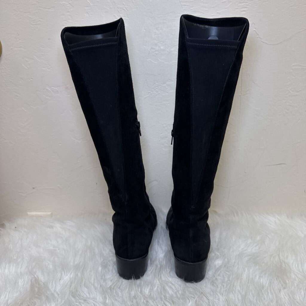 Knee High Suede Boot w/ Low Block Heel