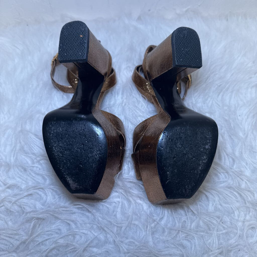 Metalllic Farrah Criss Cross Platform Sandals